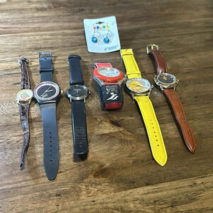 VTG Jewelry Lot Bundle of 7 Count Pieces (6 Watches & 1 Set Ear Ring ASS. style